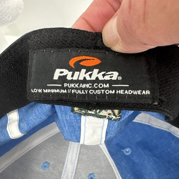 Hamilton Farms Golf Club Pukka Flex Cap Play Well Hat Blue Patch Stretch L/XL - Picture 10 of 12